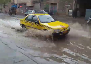 باران در سقز باعث آبگرفتگی شد + فیلم