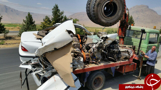 برخورد سمند با تریلی سه کشته بر جای گذاشت + تصاویر
