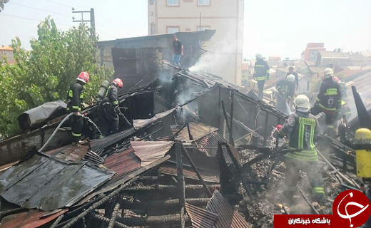 آتش سوزی 3باب منزل مسکونی در رشت