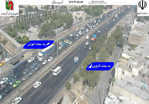 ترافیک نیمه سنگین در آزادراه کرج - تهران