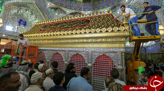 حرم امیرالمؤمنین سیاهپوش شد+ تصاویر