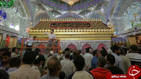 حرم امیرالمؤمنین سیاهپوش شد+ تصاویر
