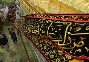 صحن و سرای علوی در آستانه شهادت امیرالمؤمنین(ع) سیاه‌پوش شد + تصاویر