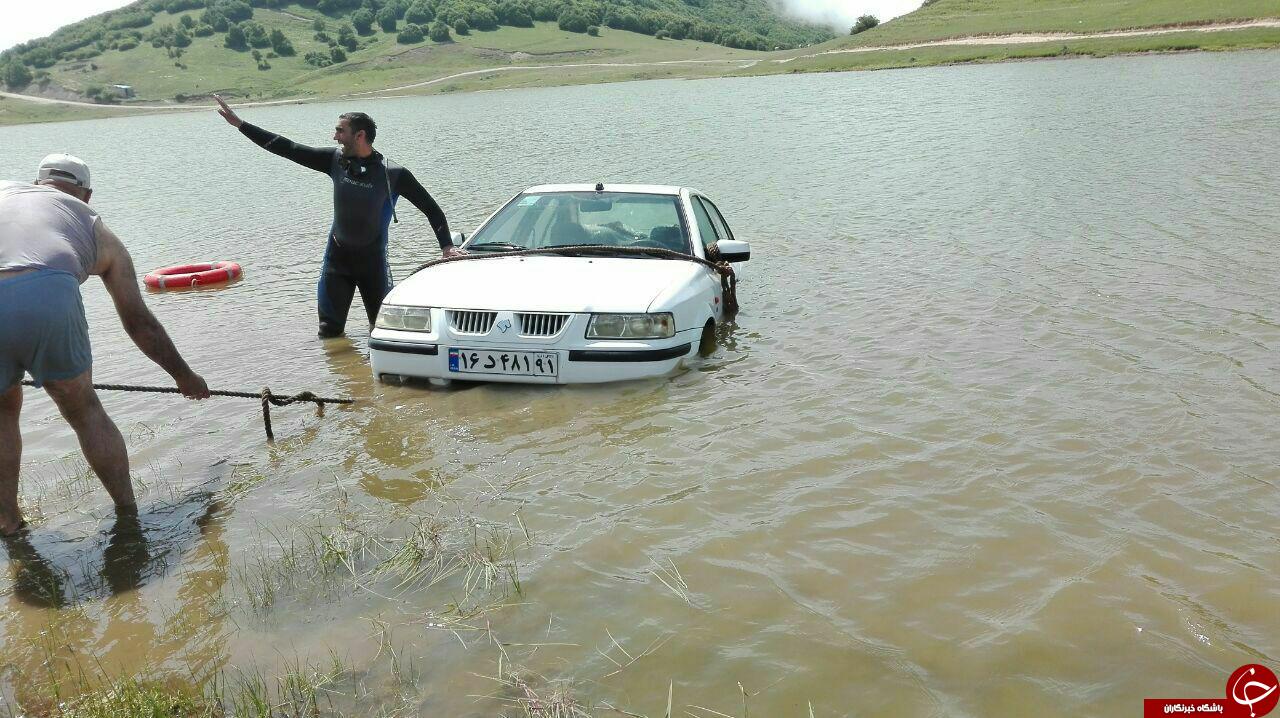 لحظه بیرون کشیدن سمند از آب + تصاویر