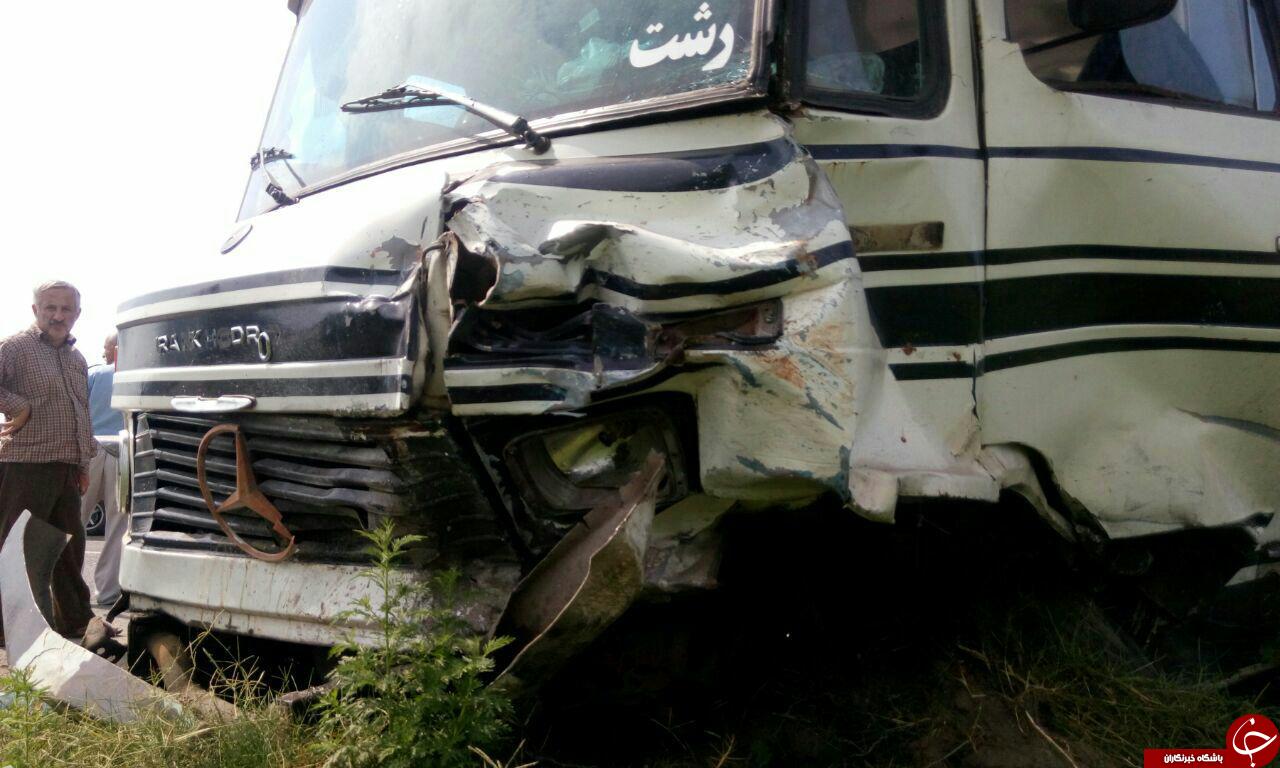 تصادف دلخراش پراید و مینی بوس + تصاویر