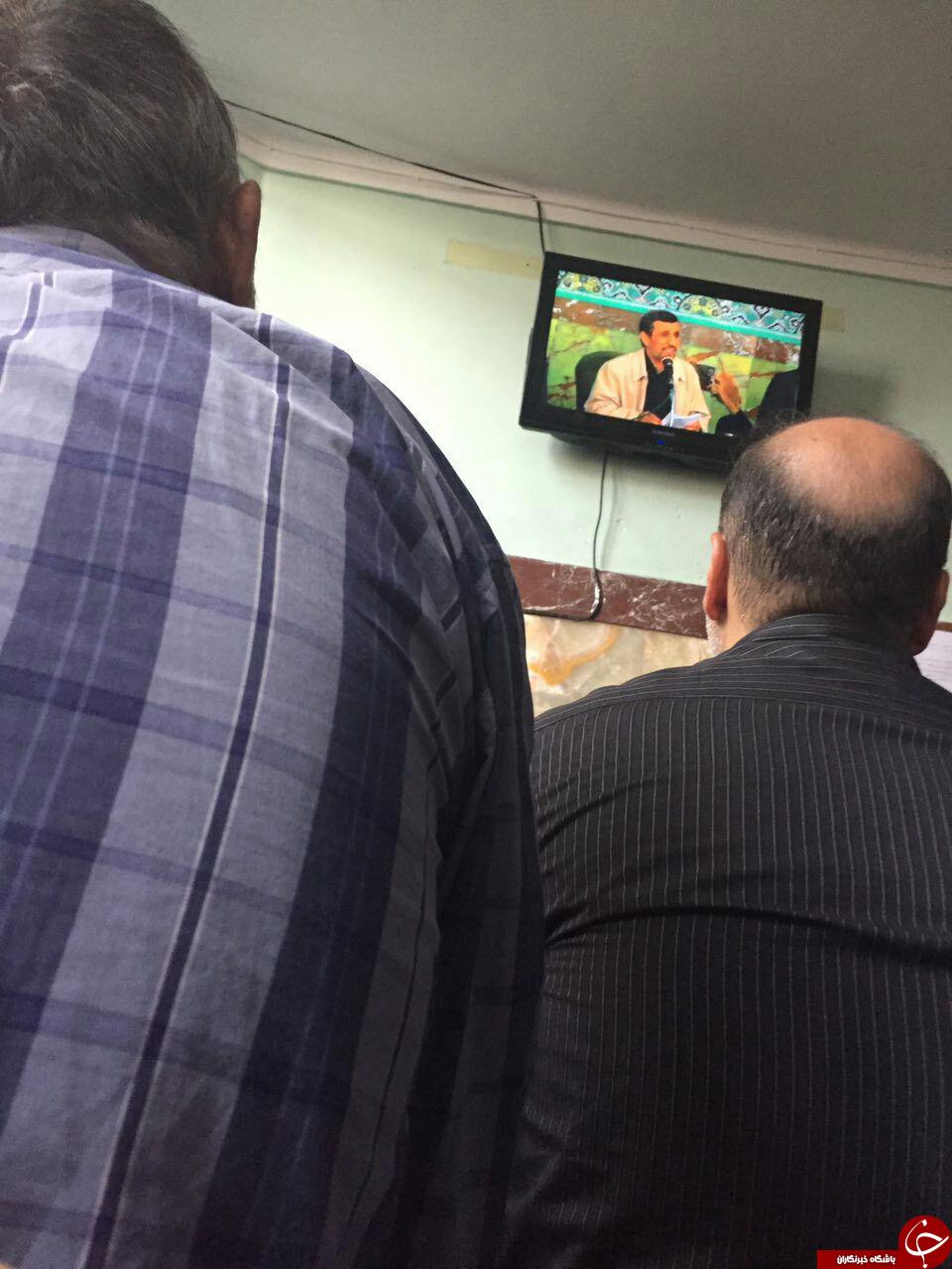 تصاویری منتشر شده از سخنرانی احمدی&zwnj;نژاد در مسجد نارمک