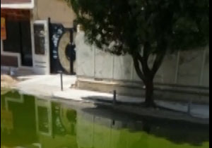 مشکل فاضلاب در منطقه جواهری اهواز + فیلم
