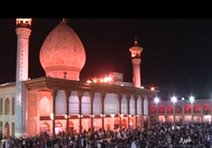 مراسم شب 23 رمضان در حرم شاهچراغ + فیلم