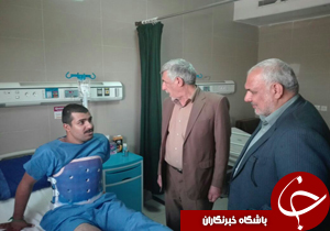عیادت رئیس سازمان قضایی نیروهای مسلح فارس از سربازان حادثه رانندگی