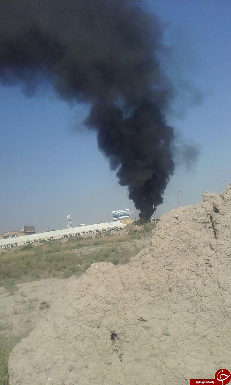 آتش گرفتن کارخانه ای در نزدیکی اسلامشهر + فیلم