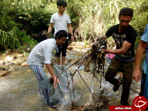 رودخانه رباط شهرستان باغ ملک پاکسازی شد + تصاویر