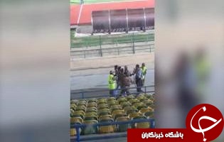 درگیری هواداران در بازی پیکان و صبا+فیلم