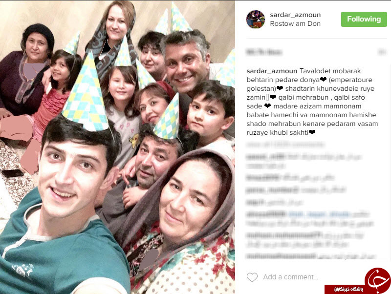 تبریک تولد اینستاگرامی سردارآزمون به پدرش