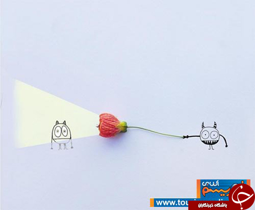 عکس/ تصویرسازی سه بعدی با گل عکس/ تصویرسازی سه بعدی با گل