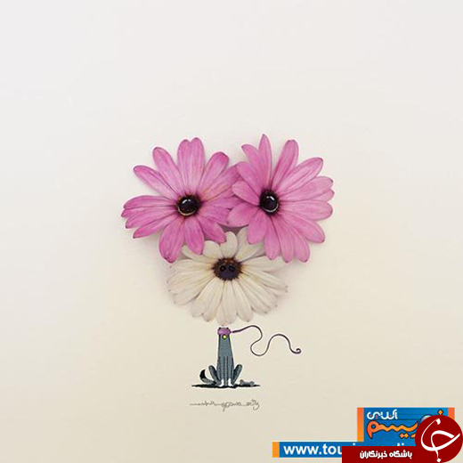 عکس/ تصویرسازی سه بعدی با گل عکس/ تصویرسازی سه بعدی با گل