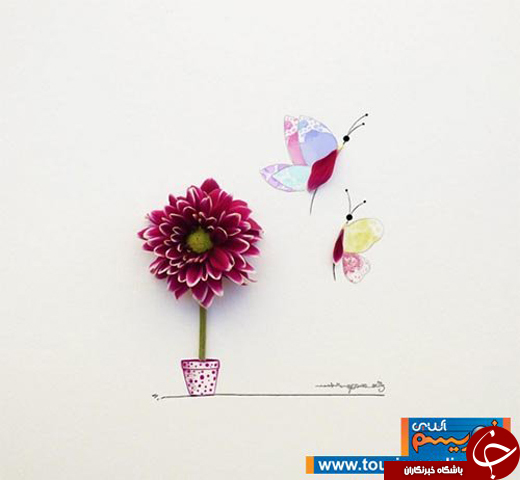 عکس/ تصویرسازی سه بعدی با گل عکس/ تصویرسازی سه بعدی با گل