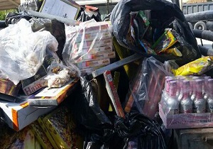 معدوم سازی یک تن و 500 کیلوگرم مواد غذایی و آرایشی فاسد