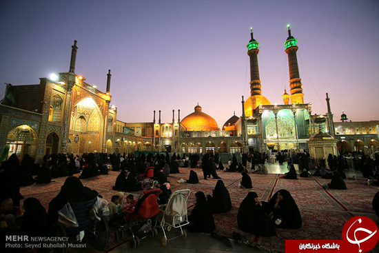 حرم حضرت معصومه(س) در شب میلاد+ تصاویر