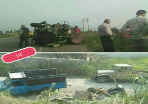 انحراف خودرو با یک کشته و یک زخمی