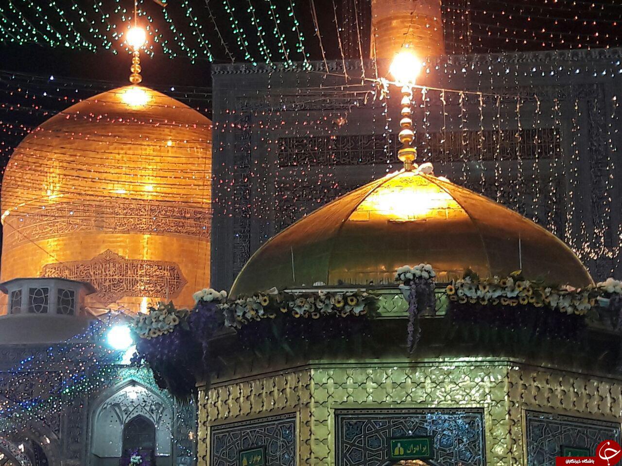حال و هوای حرم رضوی در شب میلاد فاطمه معصومه (س) + فیلم و تصاویر