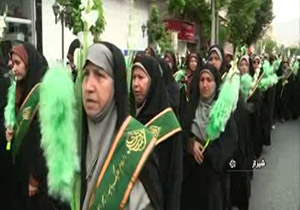 گلباران حرم مطهر شاهچراغ (ع) به مناسبت دهه کرامت + فیلم