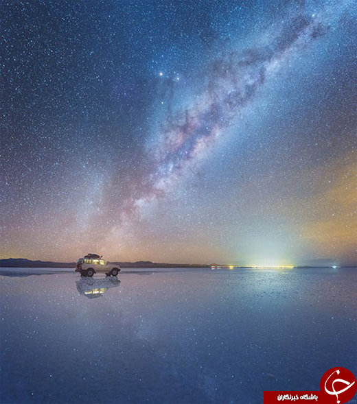 تصاویر خارق&zwnj;العاده آسمان شب در بزرگترین نمکزارهای جهان
