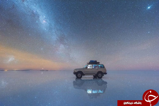 تصاویر خارق&zwnj;العاده آسمان شب در بزرگترین نمکزارهای جهان