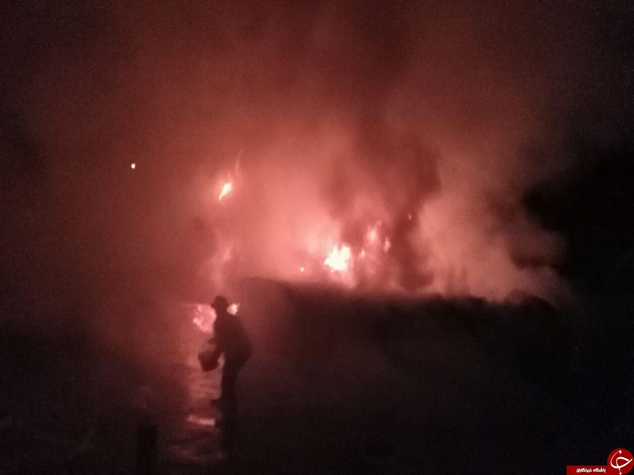 تصاویری از آتش سوزی در مراتع روستای گوار