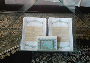 نگارش کل قرآن کریم بر روی 4000 رشته ماکارونی + تصاویر
