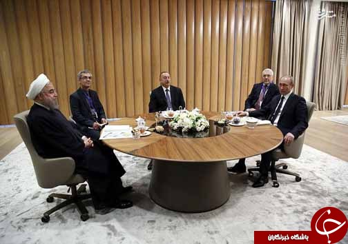 عکس/ روحانی و پوتین سر میز صبحانه