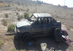 واژگونی پراید حادثه آفرید