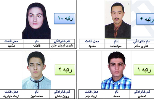 درخشش دانش آموزان خراسان رضوی در کنکور سراسری