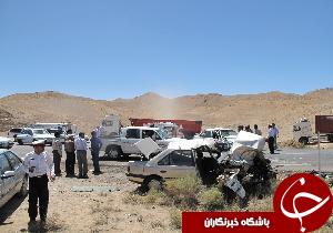 11 کشته و مصدوم در برخورد 4دستگاه خودرو در محور بیرجند &ndash; قاین