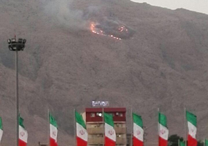 طاق بستان برای دومین بار آتش گرفت + فیلم