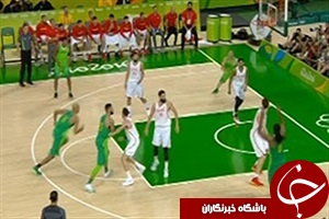 خلاصه بسکتبال برزیل 66_65 اسپانیا+فیلم