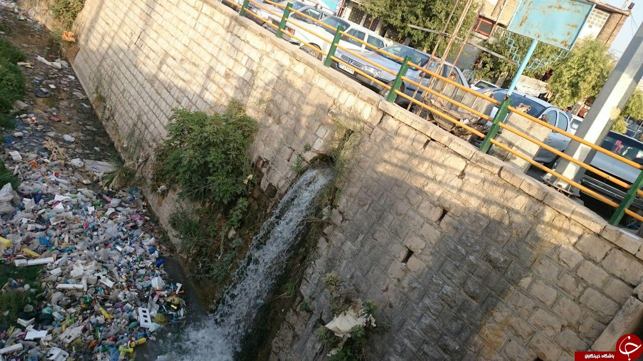 رودخانه الوند سرپلذهاب محلی برای انباشت زباله + تصاویر