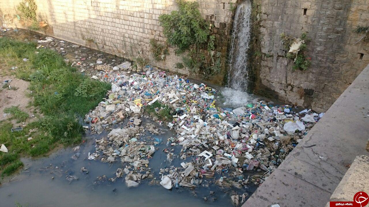 رودخانه الوند سرپلذهاب محلی برای انباشت زباله + تصاویر