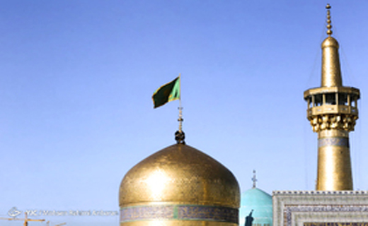 برگزاری آئین تعویض پوشش ضریح و پرچم گنبد بارگاه امام رضا(ع) +تصاویر