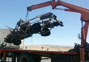 تصاویری از سانحه دلخراش تصادف در فسا