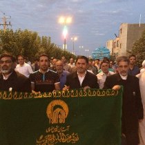 استقبال مردم قورچی باشی از کاروان خادمین امام رضا (ع)