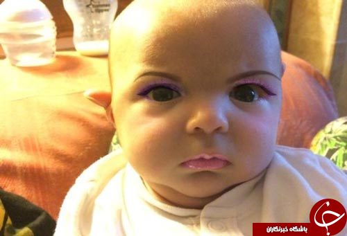 تغییر چهره دیدنی کودک با موبایل +عکس