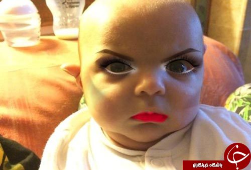 تغییر چهره دیدنی کودک با موبایل +عکس