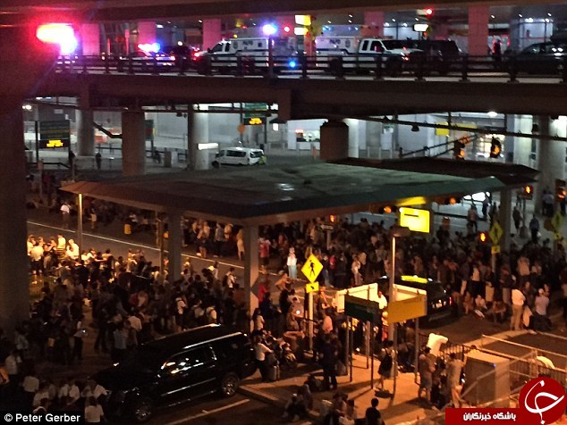 تصاویر فرودگاه JFK پس از تیراندازی شب گذشته