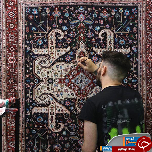 عکس/ نقش اصالت ایرانی بر بوم نقاش آمریکایی