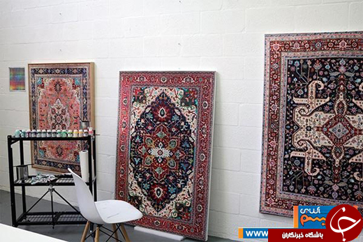 عکس/ نقش اصالت ایرانی بر بوم نقاش آمریکایی