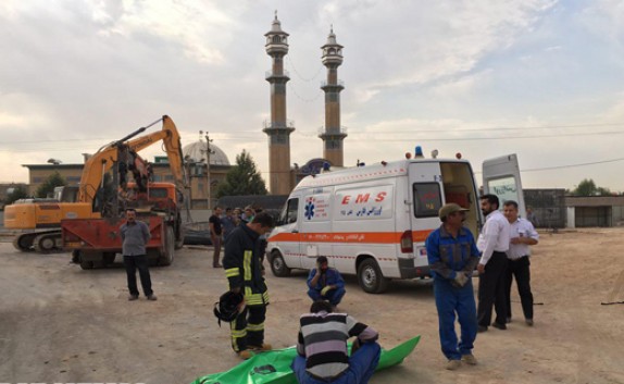 جان باختن کارگر زیر 30 تن میلگرد