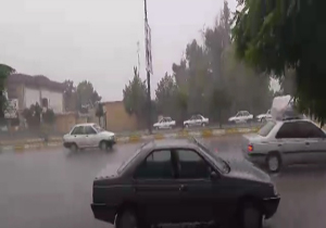 بارش شدید باران در دلند + فیلم