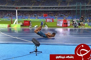 مصدومیت دونده های المپیکی به دلیل بارش شدید باران + فیلم