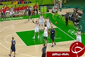خلاصه بسکتبال اسپانیا 92_67 فرانسه + فیلم