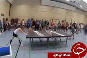 مسابقه پینگ پنگ‌ با ضربه سر + فیلم